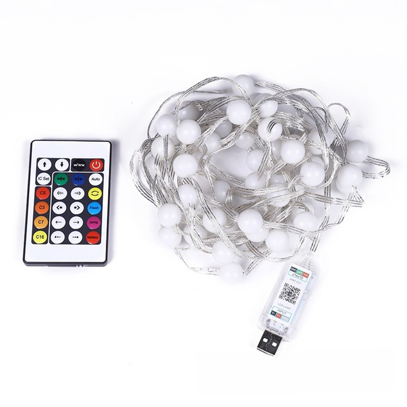 5V USB APP řízená vodotěsná sada LED řetězových světel měnící barvu pixelů 5V USB APP řízená vodotěsná sada LED řetězových světel měnící barvu pixelů