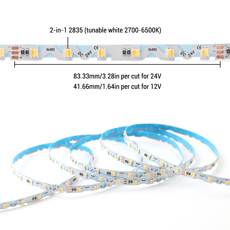 6mm Ultra-Slim Zigzag Bendable 2835 CCT S Light LED Strip 6mm Ultra-Slim Zigzag Bendable 2835 CCT S Light LED Strip
