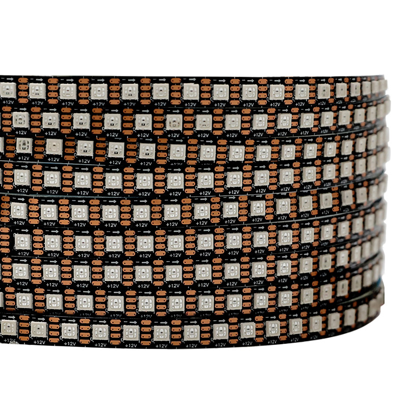 7mm Small WS2815 3535 RGB Individual Digital LED Tape 144x5 Lights (Black PCB)