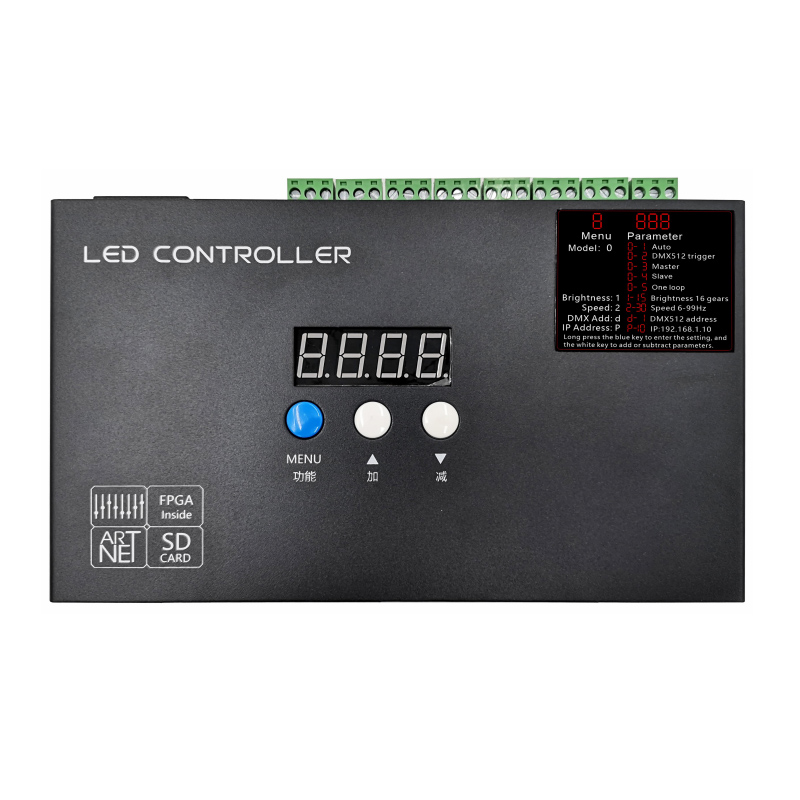 8-Kanal Online- und Offline-Madrix Artnet DMX SPI-Controller für LED-Leuchten 508S