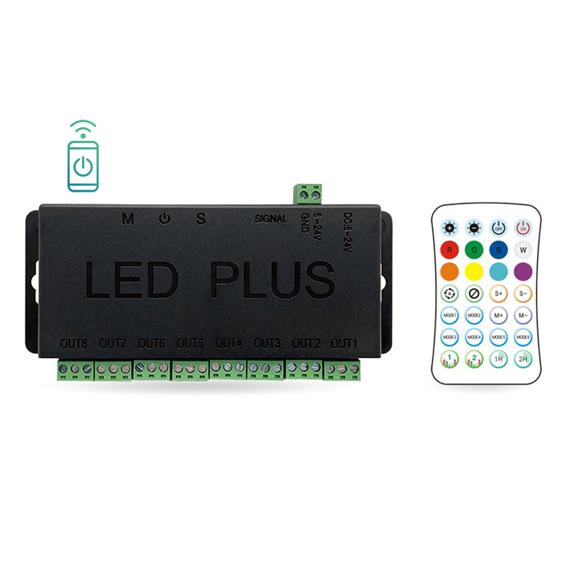 Wireless Bluetooth RF Digital SPI DMX512 8 Channel LED Light Controller