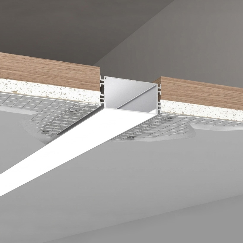 8FT Trimless Mud-in LED Channel - 2" Linear & Flexible Light 8FT Trimless Mud-in LED Channel - 2" Linear & Flexible Light