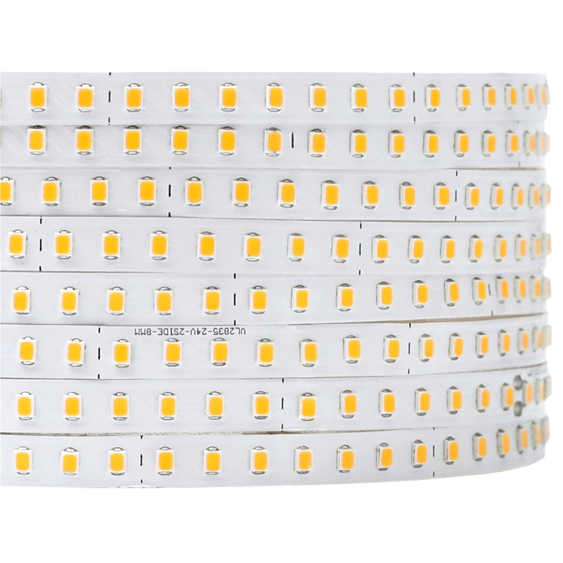 DC24V Dual Sides LED Illuminated 8mm SMD2835 Tape Light Best For 360 Neon Flex