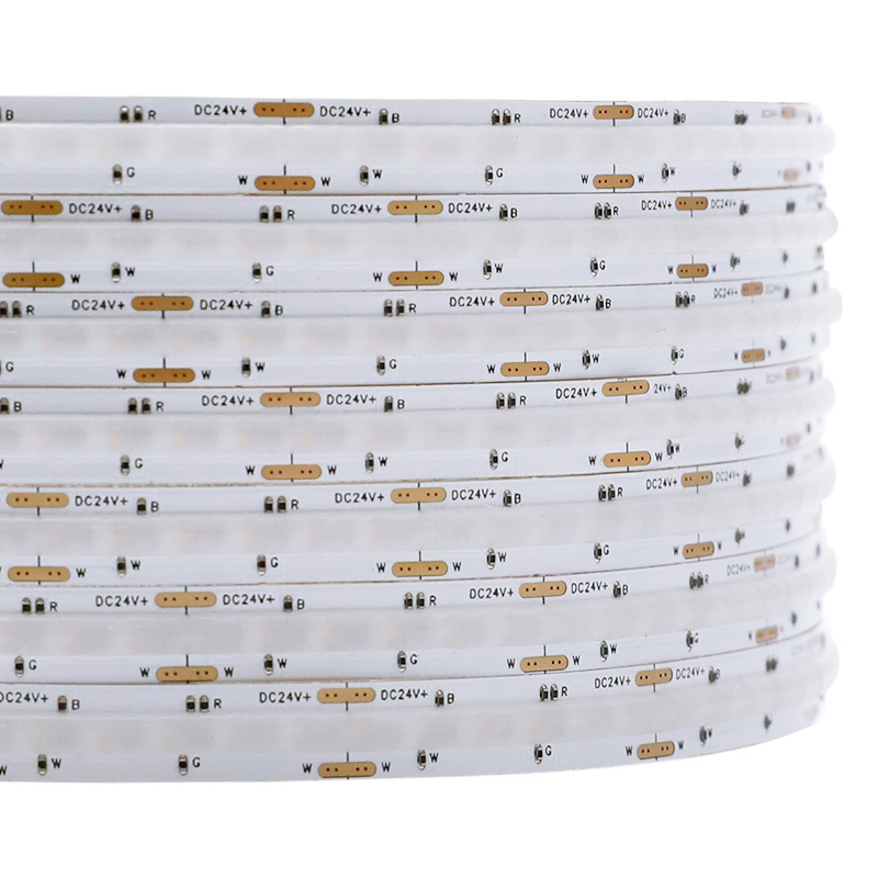 Small 8mm RGBW Cob Under Cabinet Lighting 24V LED Color Changing Closet Light Strip