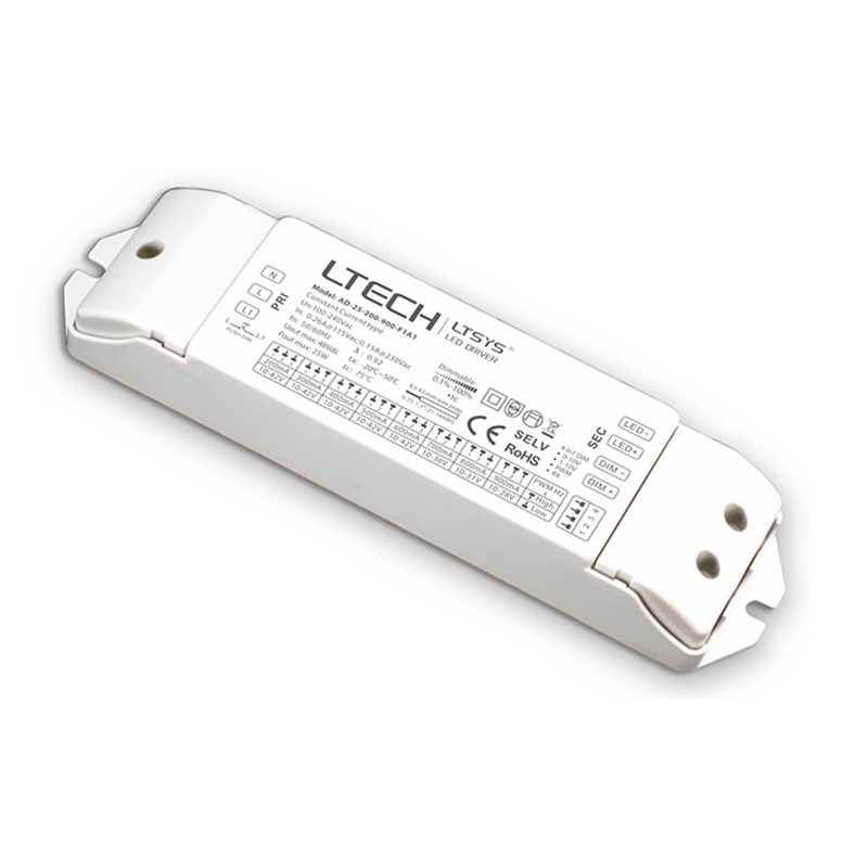 AD-25-200-900-F1A1 25W 200 až 900mA PWM bez blikání CC Push DIM LED ovladač AD-25-200-900-F1A1 25W 200 až 900mA PWM bez blikání CC Push DIM LED ovladač