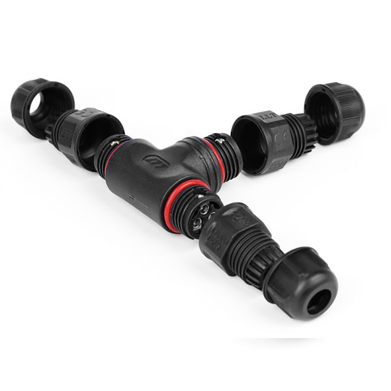 AM-GP-16NT3N T-förmiger 3-poliger Mini-Stecker für LED-Beleuchtung, wasserdicht AM-GP-16NT3N T-förmiger 3-poliger Mini-Stecker für LED-Beleuchtung, wasserdicht