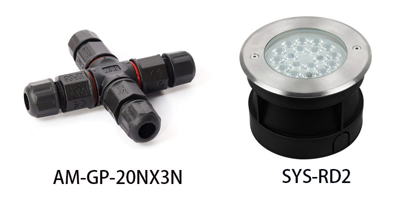 AM-GP-20NX3N X Typ LED-Licht 3 Pin IP68 Wasserdichter Stecker Match