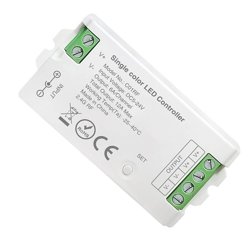 C01RF Dimmable Single Color LED Light Strip RF Controller C01RF Dimmable Single Color LED Light Strip RF Controller