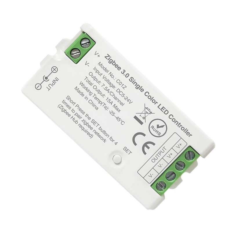 C01Z Jednobarevný stmívatelný Zigbee LED páskový ovladač C01Z Jednobarevný stmívatelný Zigbee LED páskový ovladač