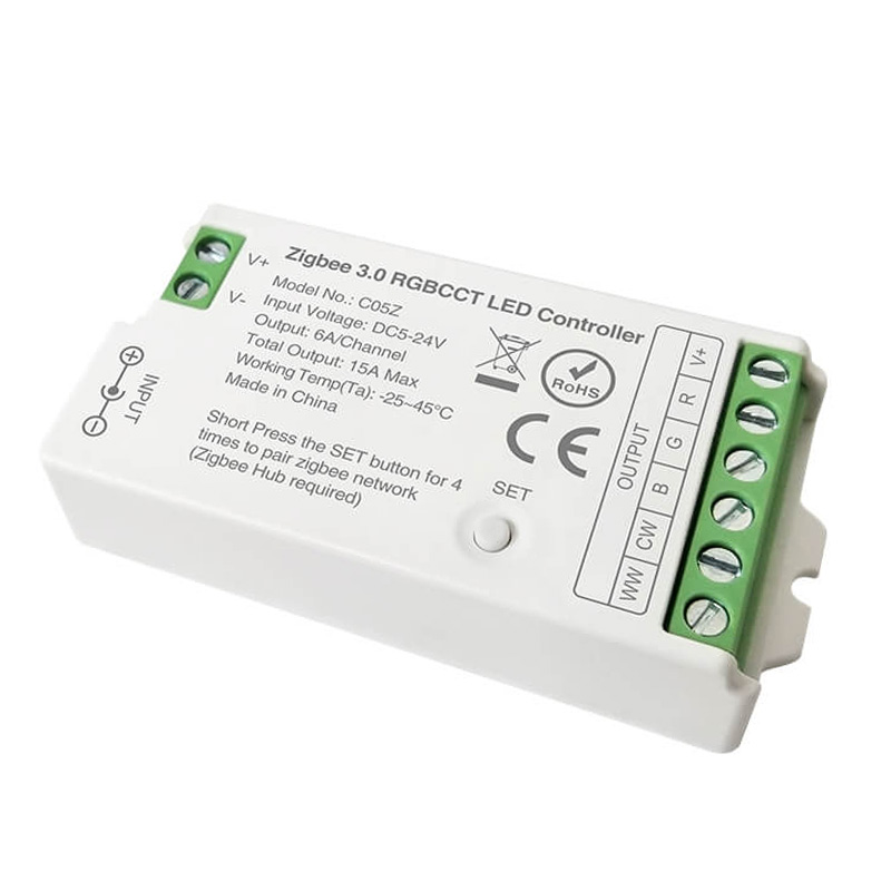 C05Z 5 to 24VDC LED Strips Dimmer RGB CCT Zigbee Controller C05Z 5 to 24VDC LED Strips Dimmer RGB CCT Zigbee Controller