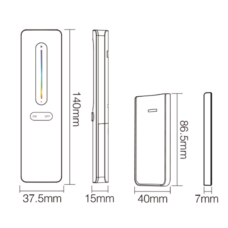 C4 RF Dimmable CCT RGB LED Controller Remote Wireless C4 RF Dimmable CCT RGB LED Controller Remote Wireless
