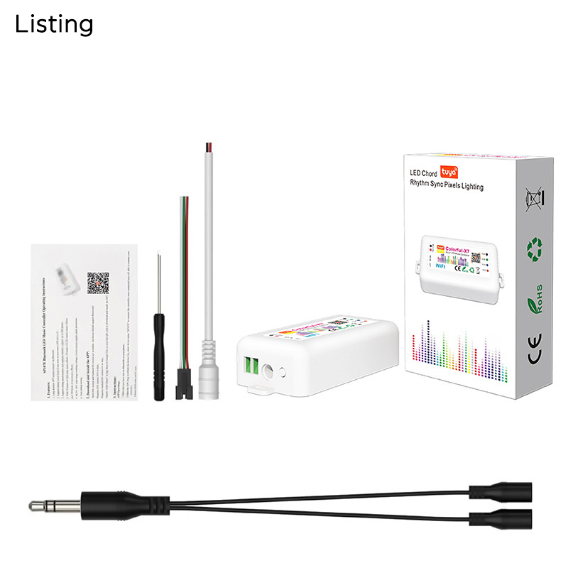 Barevný X7 Mini Smart Wifi adresovatelný RGB LED hudební ovladač Barevný X7 Mini Smart Wifi adresovatelný RGB LED hudební ovladač