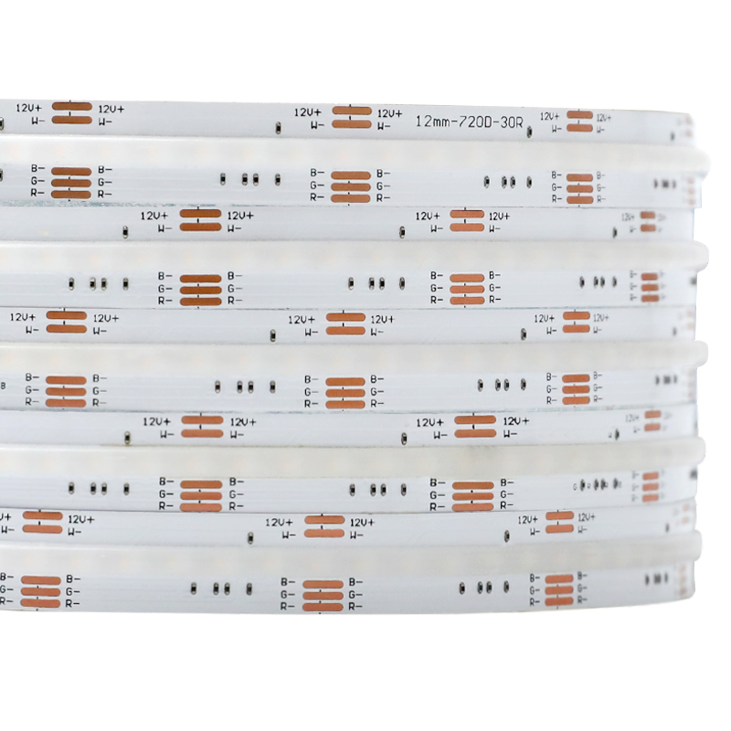 DC12V 12mm RGBW COB LED pásek s vysokou hustotou 896 LED na metr