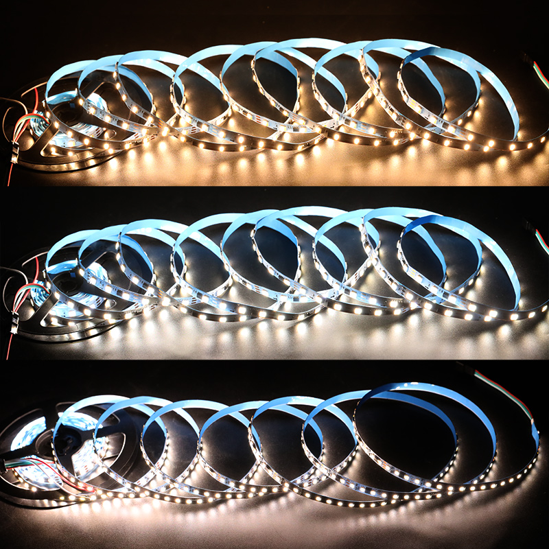 DC12V SM16703 SMD2835 Dynamic CCT Adjustable LED Strip Light 120 LEDs / m DC12V SM16703 SMD2835 Dynamic CCT Adjustable LED Strip Light 120 LEDs / m