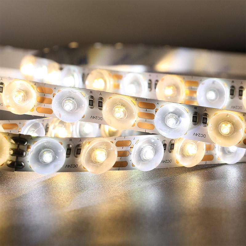 DC24V 170 Degrees Lens Diffuse Reflections Bright LED CCT Strip DC24V 170 Degrees Lens Diffuse Reflections Bright LED CCT Strip