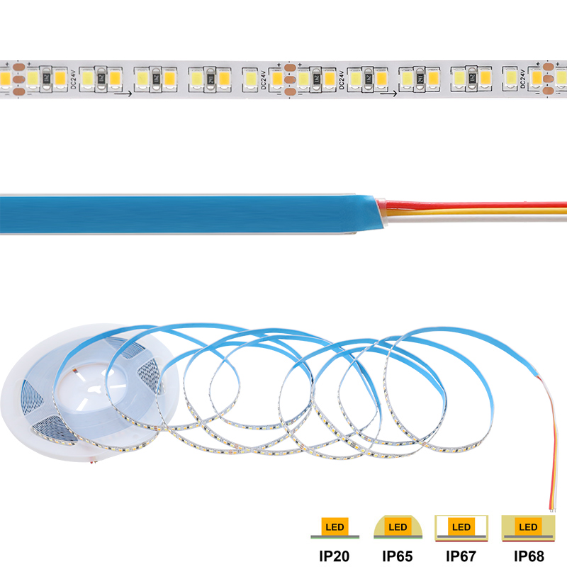 DC24V 2835 8mm CCT Tunable Weiß LED Streifen 33FT kein Spannungsabfall DC24V 2835 8mm CCT Tunable Weiß LED Streifen 33FT kein Spannungsabfall