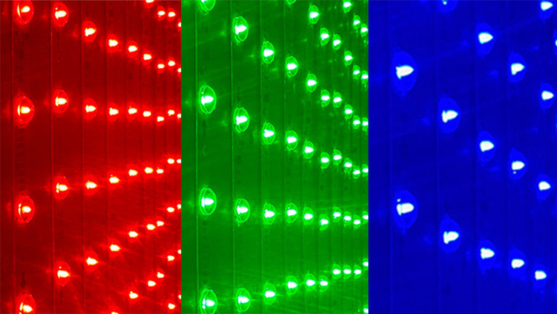 RGB Rigid LED Light Bar with Lens Lighting Effect