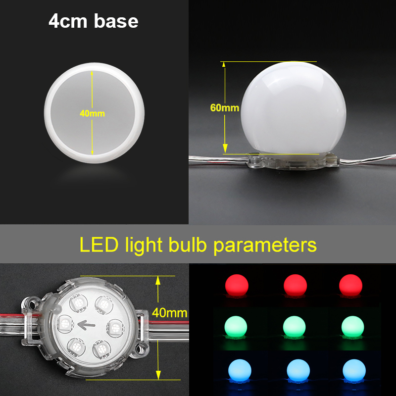 DC24V 4cm Base Static Color Dimmable Outdoor Round Bulb String Lights LED DC24V 4cm Base Static Color Dimmable Outdoor Round Bulb String Lights LED