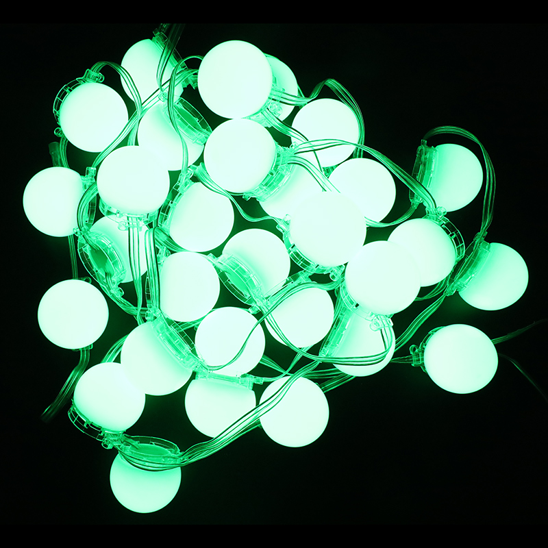 DC24V 5cm Base Single Color Rainproof LED String Light Sphere Shape DC24V 5cm Base Single Color Rainproof LED String Light Sphere Shape
