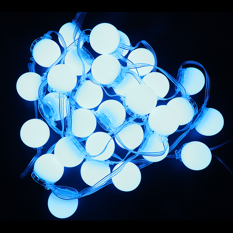 DC24V 5cm Base Single Color Rainproof LED String Light Sphere Shape DC24V 5cm Base Single Color Rainproof LED String Light Sphere Shape