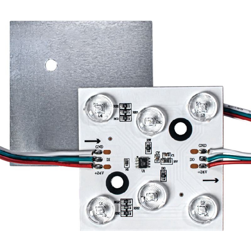 DC24V Diffuses 175-Grad-Objektiv RGBW LED-Pixelmodul TM1814