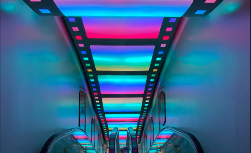 Aplikace rozptýleného LED SPI RGB modulu