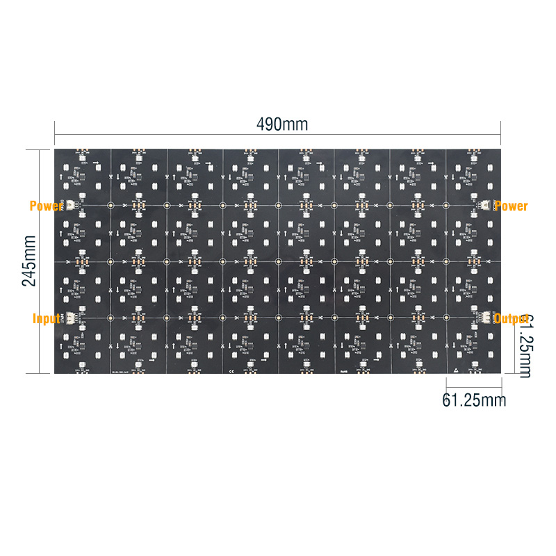 DC24V Ultrahelles SM16703 RGB adressierbares Flex-LED-Blatt, schwarze Leiterplatte DC24V Ultrahelles SM16703 RGB adressierbares Flex-LED-Blatt, schwarze Leiterplatte