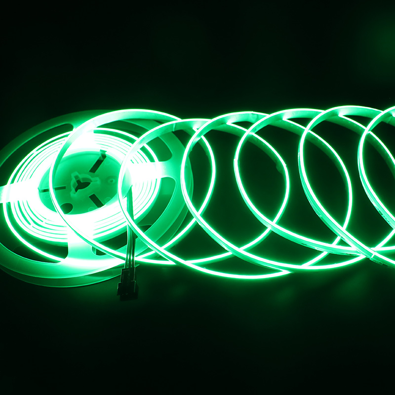 DC24V WS2811 Side Lit Řezný RGBIC LED COB pásek Světlo bez bodu 630 čipů/m 16.4FT DC24V WS2811 Side Lit Řezný RGBIC LED COB pásek Světlo bez bodu 630 čipů/m 16.4FT