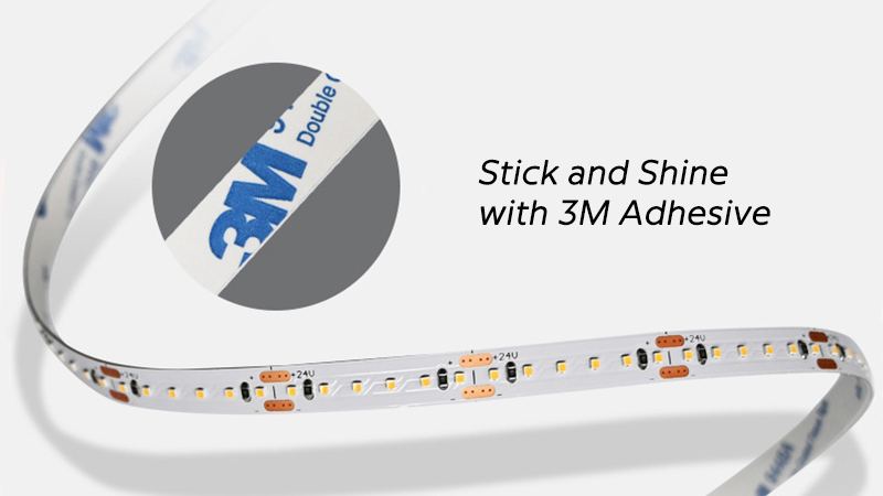 Full Spectrum White LED Strip with 3M Adhesive Backing