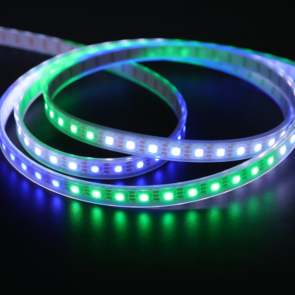 WS2812B DC5V Series Flexible LED Strip Lights, Programmable Pixel Full Color Chasing, Outdoor Waterproof Optional, 370LEDs 16.4ft Per Reel By Sale