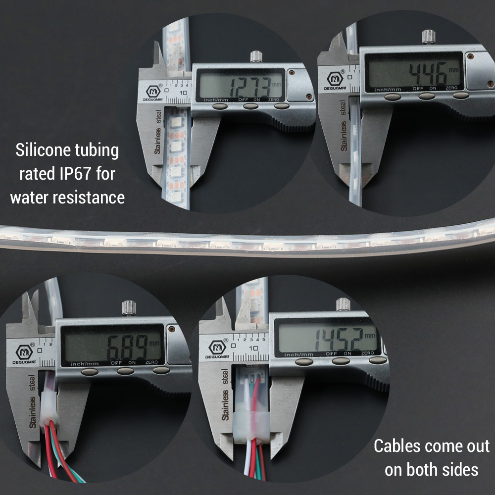 WS2812B DC5V Series Flexible LED Strip Lights, Programmable Pixel Full Color Chasing, Outdoor Waterproof Optional, 370LEDs 16.4ft Per Reel By Sale WS2812B DC5V Series Flexible LED Strip Lights, Programmable Pixel Full Color Chasing, Outdoor Waterproof Optional, 370LEDs 16.4ft Per Reel By Sale