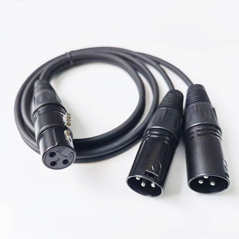 2-v-1 DMX512 3pinový XLR splitter prodlužovací kabel Y 2-v-1 DMX512 3pinový XLR splitter prodlužovací kabel Y