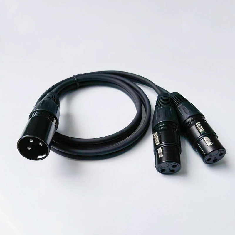 2-v-1 DMX512 3pinový XLR splitter prodlužovací kabel Y 2-v-1 DMX512 3pinový XLR splitter prodlužovací kabel Y