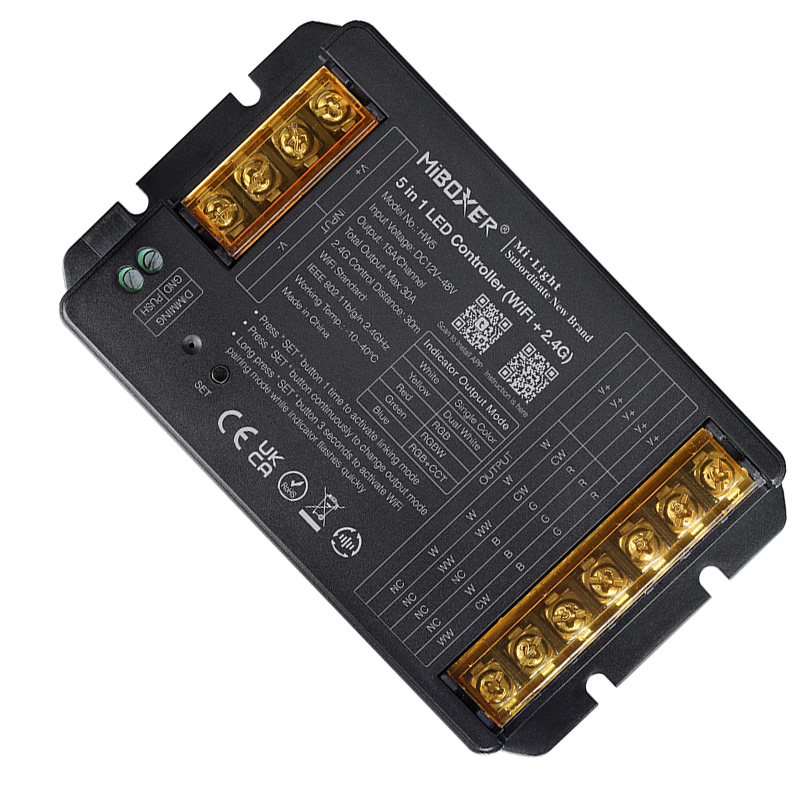 HW5 30A RF 5v1 Tuya Bluetooth WiFi LED páskový ovladač HW5 30A RF 5v1 Tuya Bluetooth WiFi LED páskový ovladač