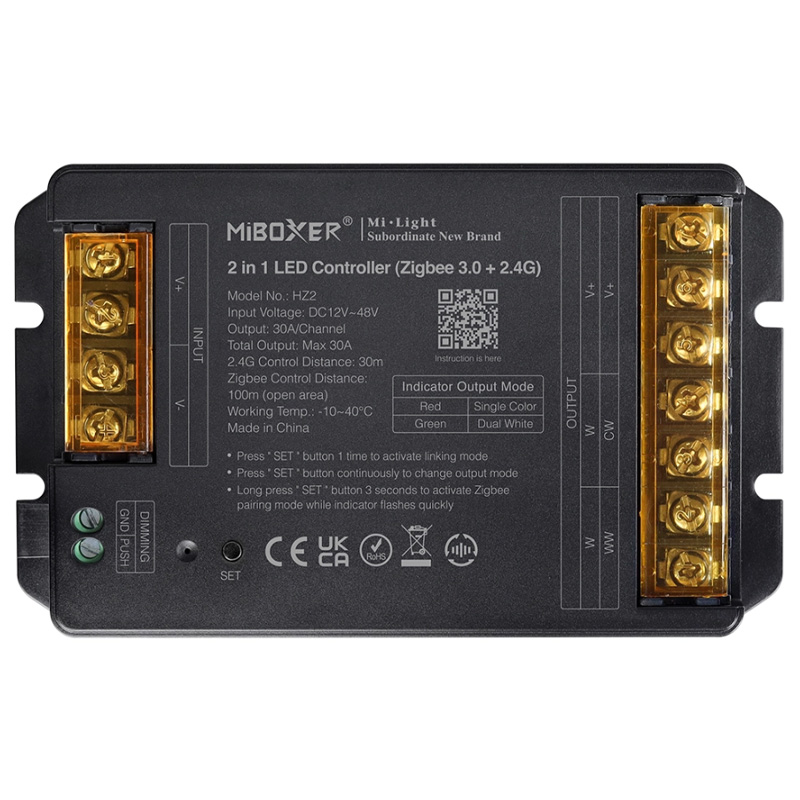HZ2 30A Zigbee RF Dimmbarer abstimmbarer weißer LED-Streifen-Controller