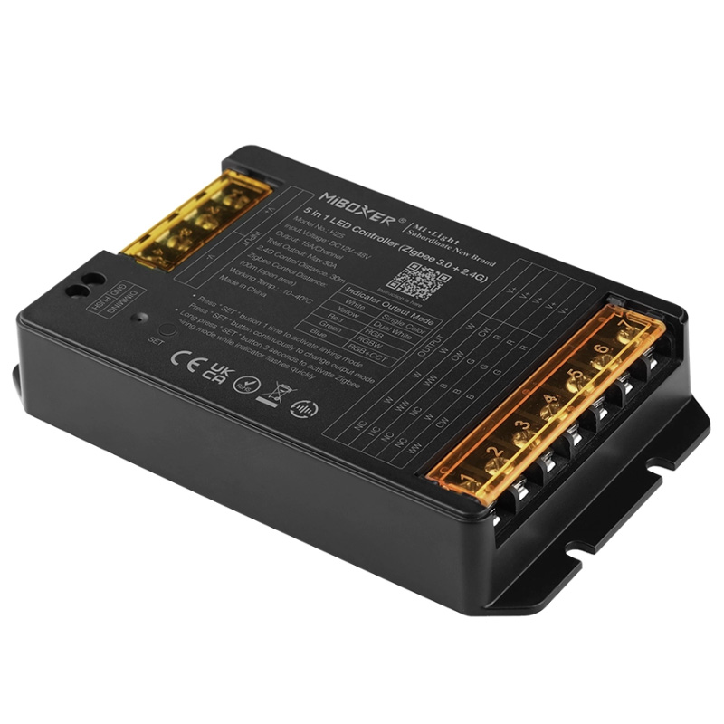 HZ5 30A 12 to 48VDC Zigbee RF Push Dimming 5 in 1 LED Controller HZ5 30A 12 to 48VDC Zigbee RF Push Dimming 5 in 1 LED Controller