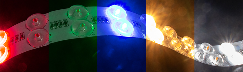 Double-Wide RGBWC Optical Lens LED Diffused Strip Light