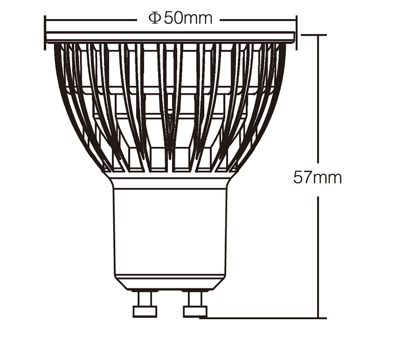LM080Z Stmívatelné 4W GU10 RGB CCT LED Zigbee bodové světlo Rozměr