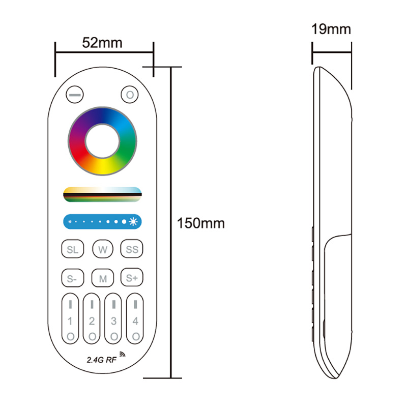 LM091 4 Zone RGB CCT LED Controller RF Remote Control LM091 4 Zone RGB CCT LED Controller RF Remote Control