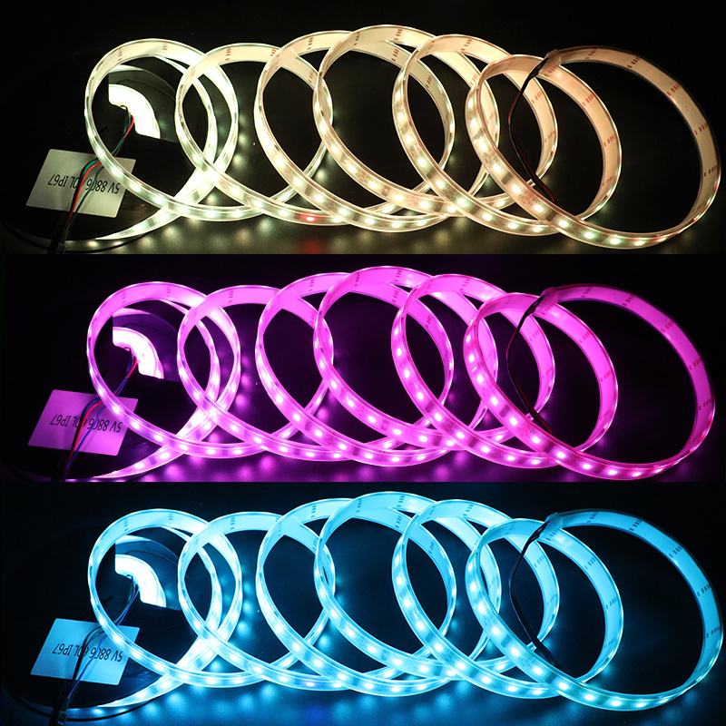LPD8806 DC5V-Serie, flexible LED-Lichtleisten, programmierbare Pixel-Vollfarbverfolgung, Verwendung im Innenbereich, 300 LEDs, 16.4 Fuß pro Rolle, im Angebot LPD8806 DC5V-Serie, flexible LED-Lichtleisten, programmierbare Pixel-Vollfarbverfolgung, Verwendung im Innenbereich, 300 LEDs, 16.4 Fuß pro Rolle, im Angebot