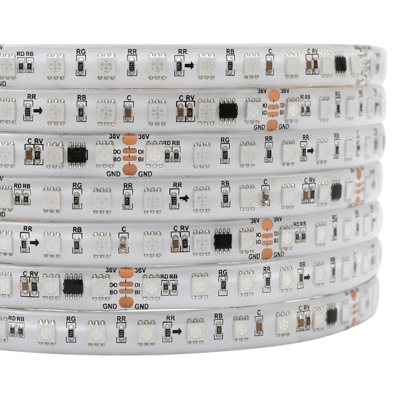 Max 25m 82ft Long 36V Dual Data UCS1903 5050 Addressable RGB LED Strip Light