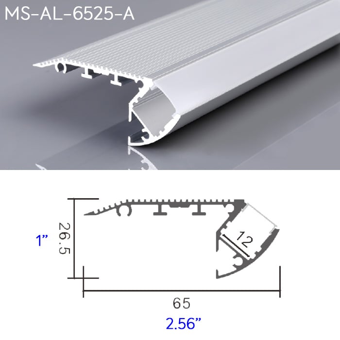 Uplight LED Stair Edge Lighting Profile For 12mm Strip Uplight LED Stair Edge Lighting Profile For 12mm Strip