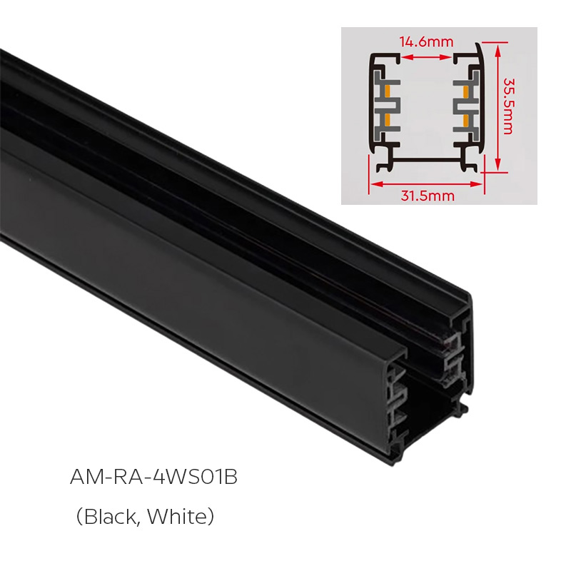 Mi-4WS-Accessories 4 Wire Track Lighting Rail Accessories Mi-4WS-Accessories 4 Wire Track Lighting Rail Accessories