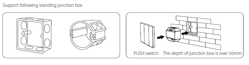 PUSH1-3 RF AC to AC 3 Zone LED Dimmable Light Controller Installation