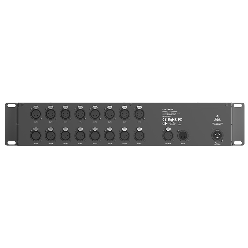 RDM-AMP-16E Neutrik 5 Pin XLR DMX RDM Compatible Signal Amplifier RDM-AMP-16E Neutrik 5 Pin XLR DMX RDM Compatible Signal Amplifier