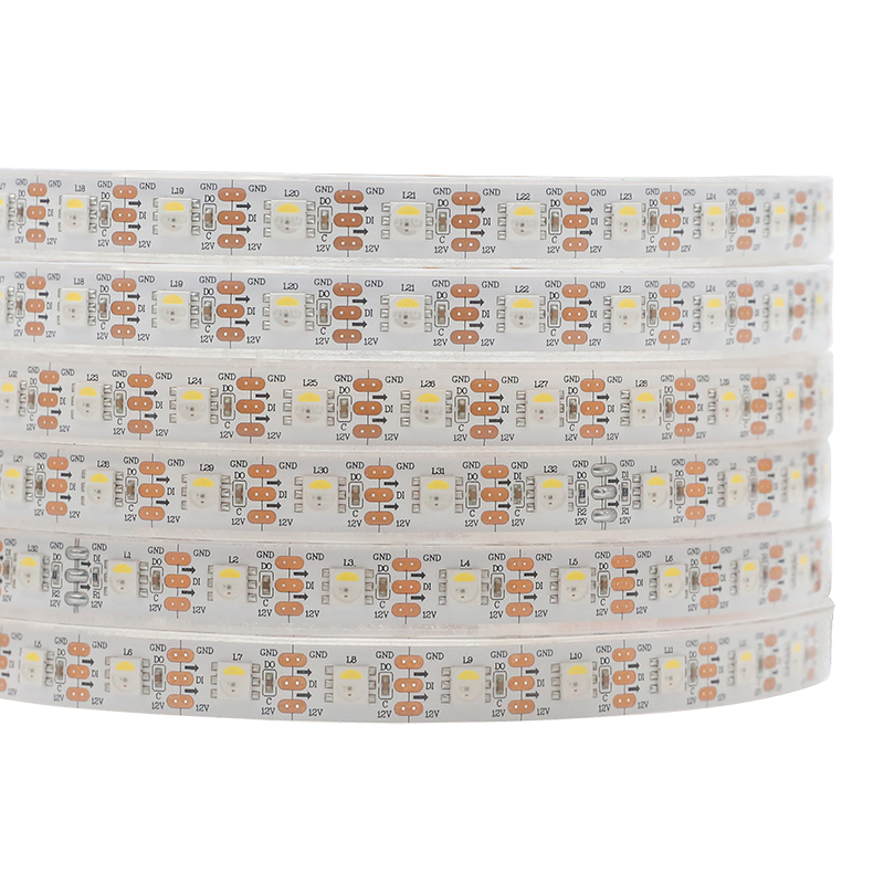 SK6812 12V RGB W unabhängig adressierbare LED-Streifenlichter 64 LEDs / m
