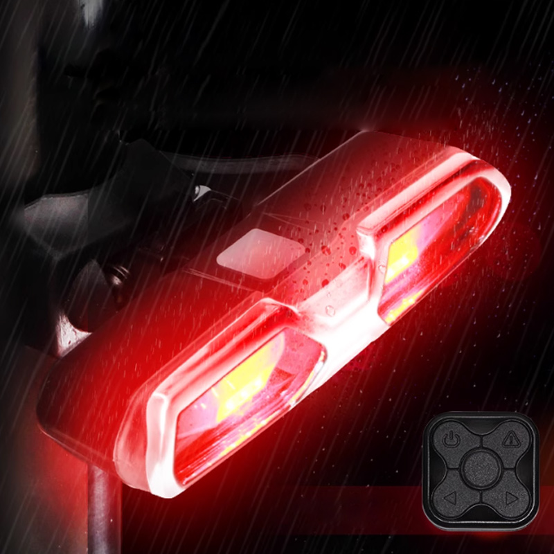 SLLHUT Waterproof Smart Remote Turn Signal Directional Bike Light Red Color