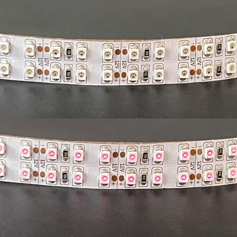 SMD3528 dvouřadý vysoce výkonný infračervený LED pásek 850nm