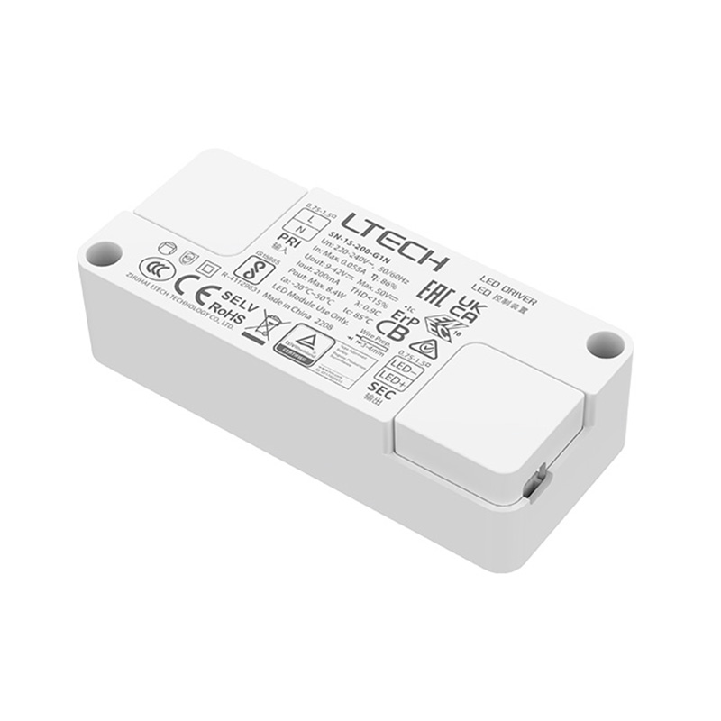 SN-15-200-G1N Kompaktní 200mA konstantní proud nestmívatelný LED ovladač SN-15-200-G1N Kompaktní 200mA konstantní proud nestmívatelný LED ovladač