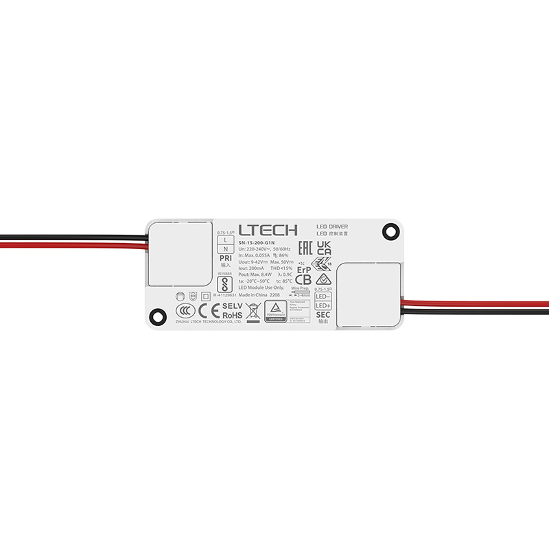 SN-15-200-G1N Kompaktní 200mA konstantní proud nestmívatelný LED ovladač SN-15-200-G1N Kompaktní 200mA konstantní proud nestmívatelný LED ovladač